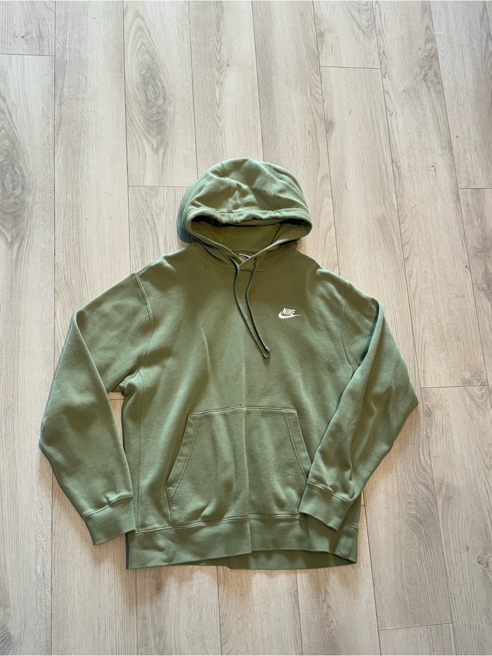 Nike Olive Green Hooded Pullover Sweatshirt